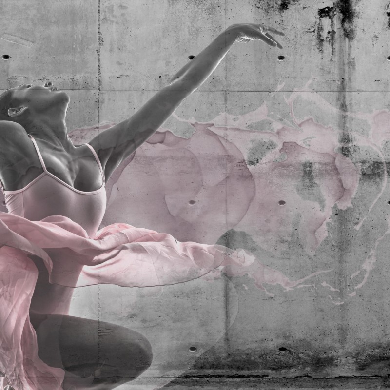Ballerina auf Beton