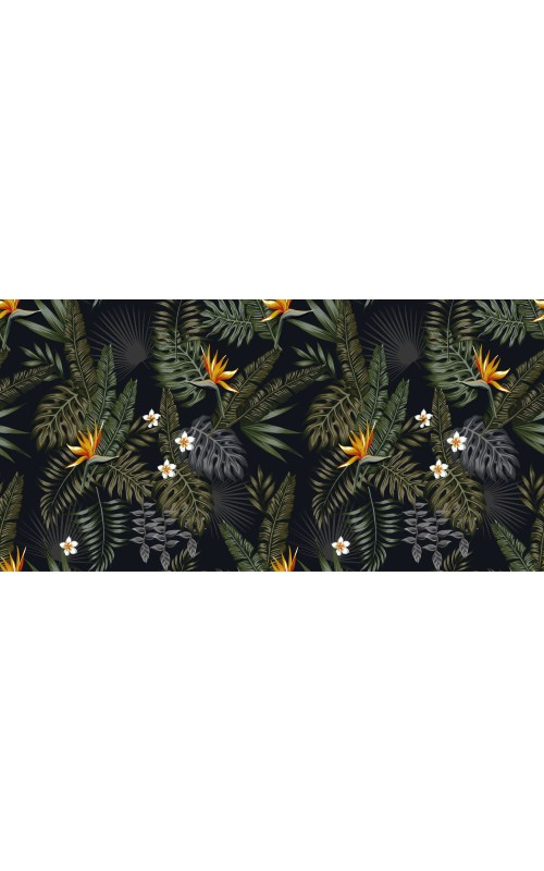 Tropische Blätter und Blumen - L - 300 221
