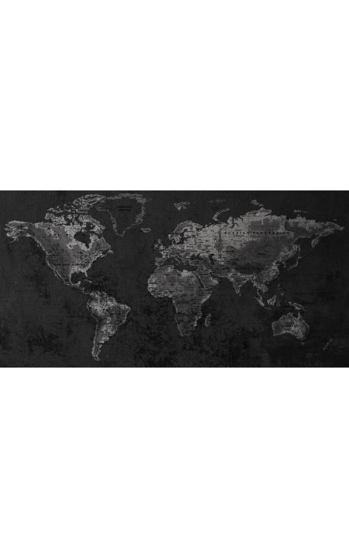 Weltkarte Schwarz