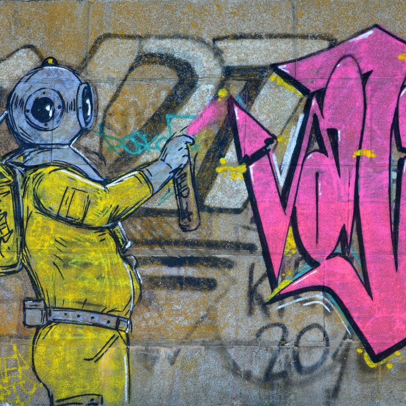 Graffiti Taucher